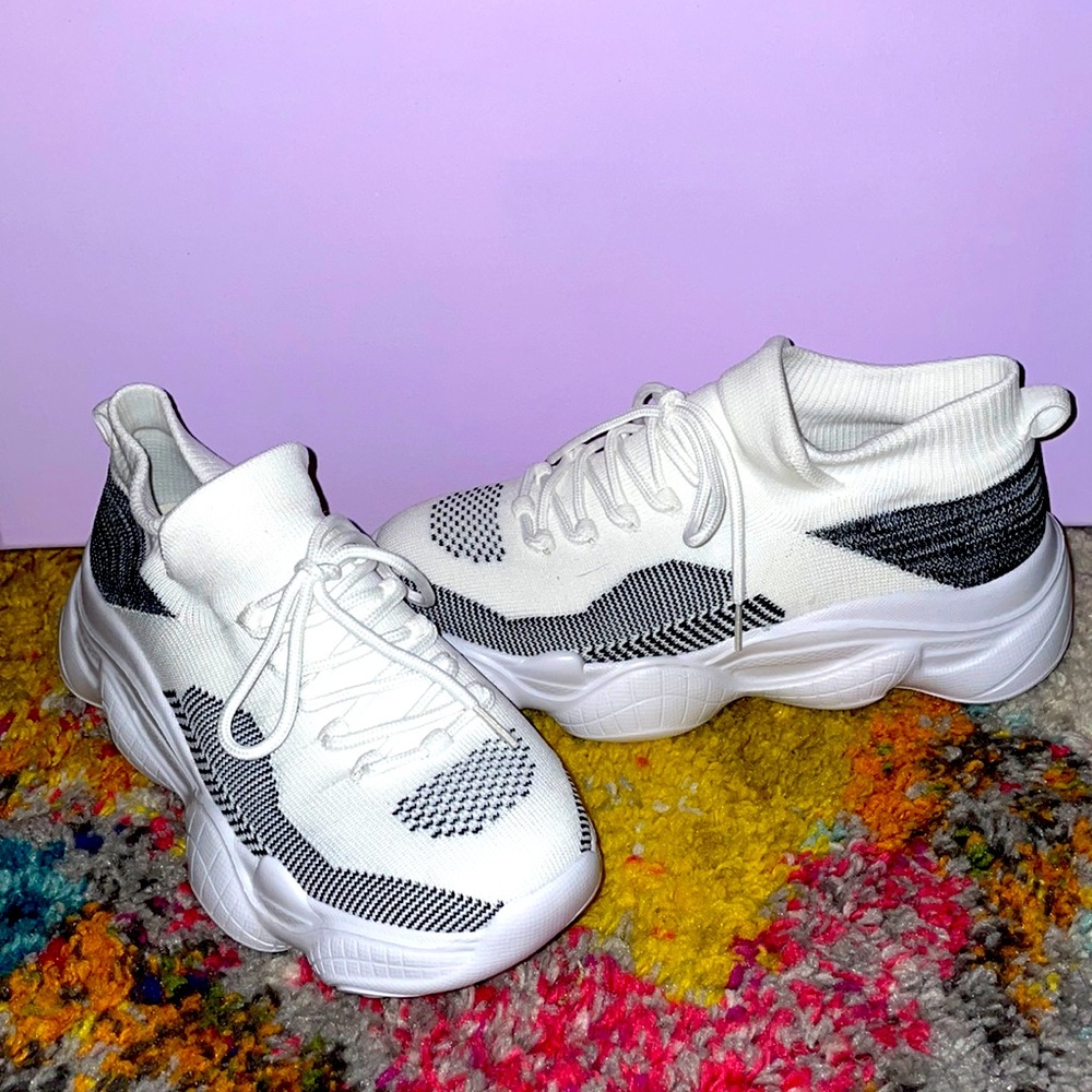 Truffle Collection Knit Bubble Sole Sneakers